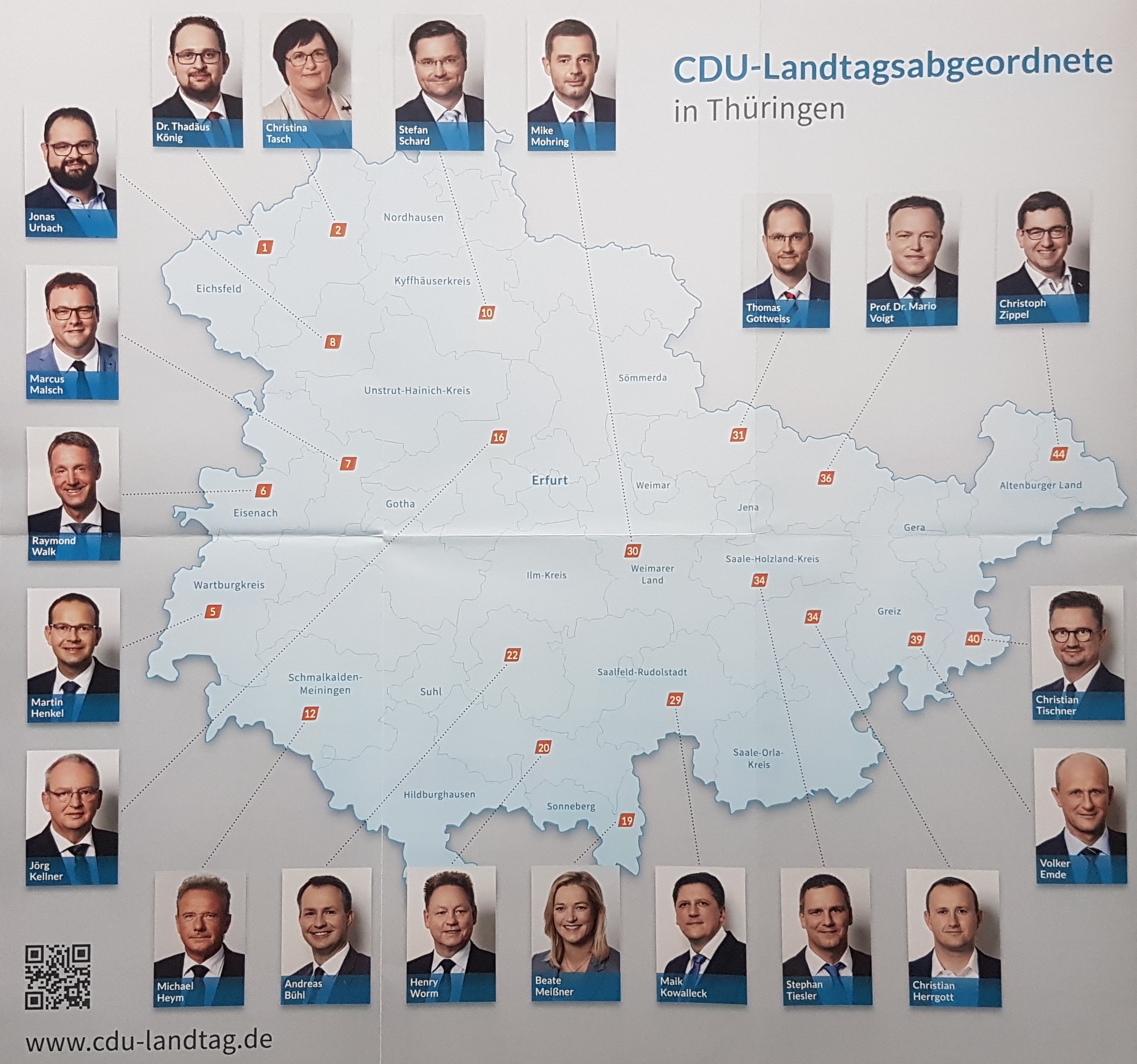 Alle CDU Landtagsabgeordnete in Thringen auf einen Blick.